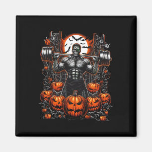 Halloween Fitness Fun-Skelett Gym Vibes-spooky Wo Magnet
