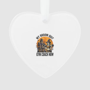 Halloween Fitness-Trainer Hexe Kürbis Workout Gr Ornament