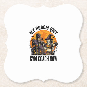 Halloween Fitness-Trainer Hexe Kürbis Workout Gr Untersetzer