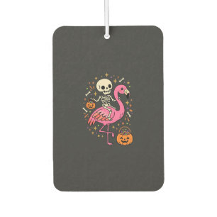 Halloween Flamingo Skelett Candy Eimer Vektor De Autolufterfrischer