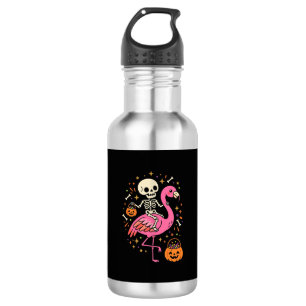 Halloween Flamingo Skelett Candy Eimer Vektor De Edelstahlflasche