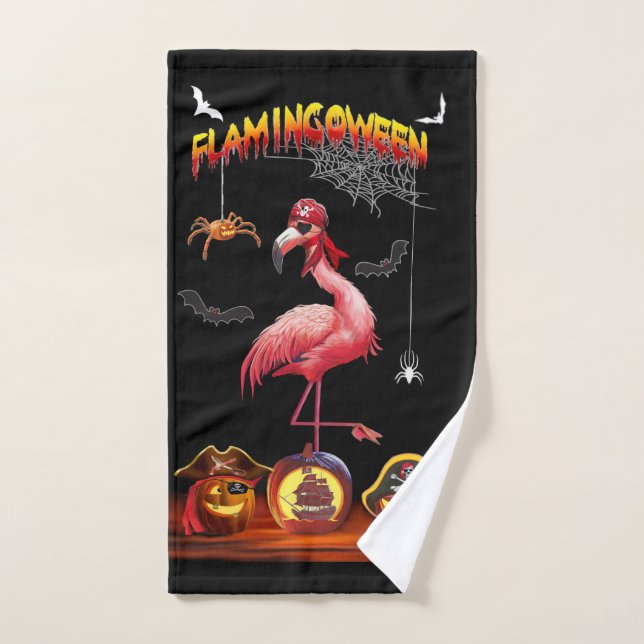 HALLOWEEN FLAMINGOWEEN PIRATE HANDTUCH (Handtuch)