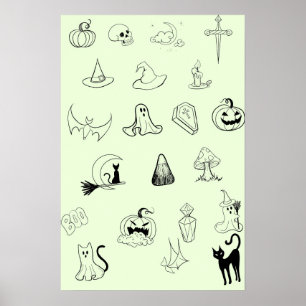 Halloween-Flash-Blatt Poster