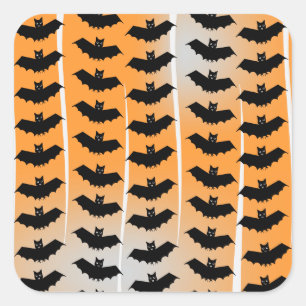 Halloween-Flechtmuster Quadratischer Aufkleber