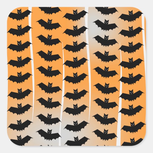 Halloween-Flechtmuster Quadratischer Aufkleber (Vorderseite)