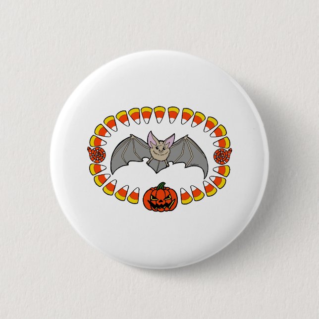 Halloween-Fledermaus Button (Vorderseite)