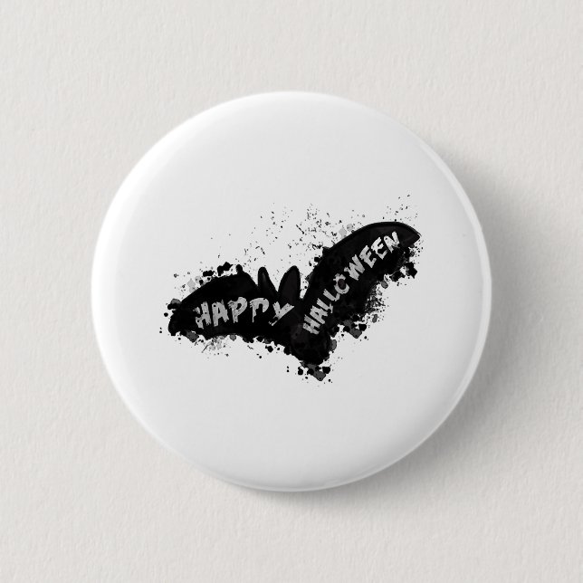 Halloween-Fledermaus Button (Vorderseite)