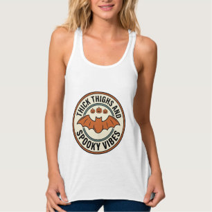 Halloween-Fledermaus-Dicke-Oberschenkel-Gruselige- Tank Top