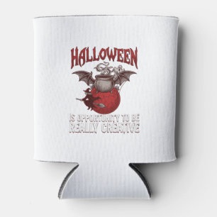 Halloween Fledermaus geflügelter Kessel fliegende Dosenkühler