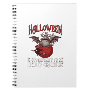 Halloween Fledermaus geflügelter Kessel fliegende Notizblock