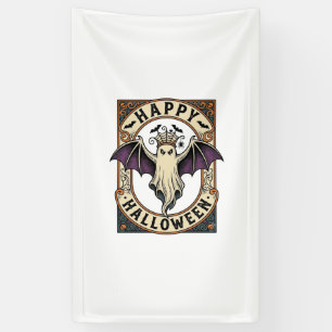 Halloween-Fledermaus-Geist Vintage-Stich-Shirt_1 Banner
