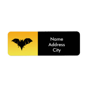 Halloween-Fledermaus Orange Schwarz Gelb Adresseti