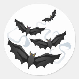 Halloween-Fledermaus Runder Aufkleber
