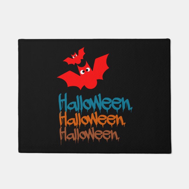 Halloween-Fledermäuse! Fußmatte (Vorderseite)