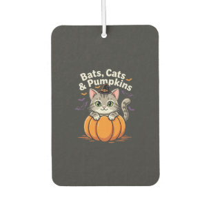 Halloween Fledermäuse Katzen und Kürbisse Süße Kät Autolufterfrischer