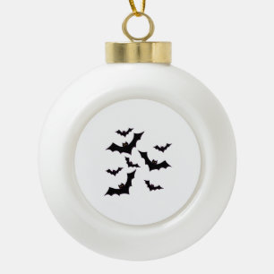 Halloween-Fledermäuse Keramik Kugel-Ornament