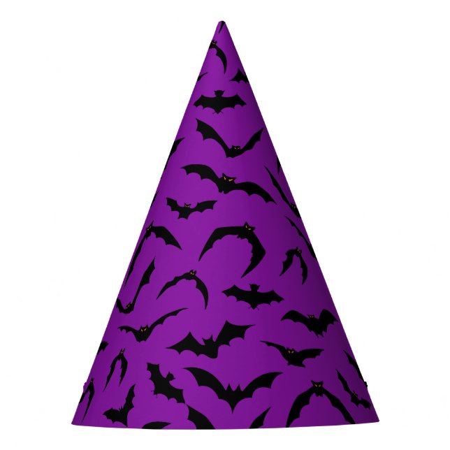 Halloween-Fledermäuse-Partyhut Partyhütchen (Vorderseite)