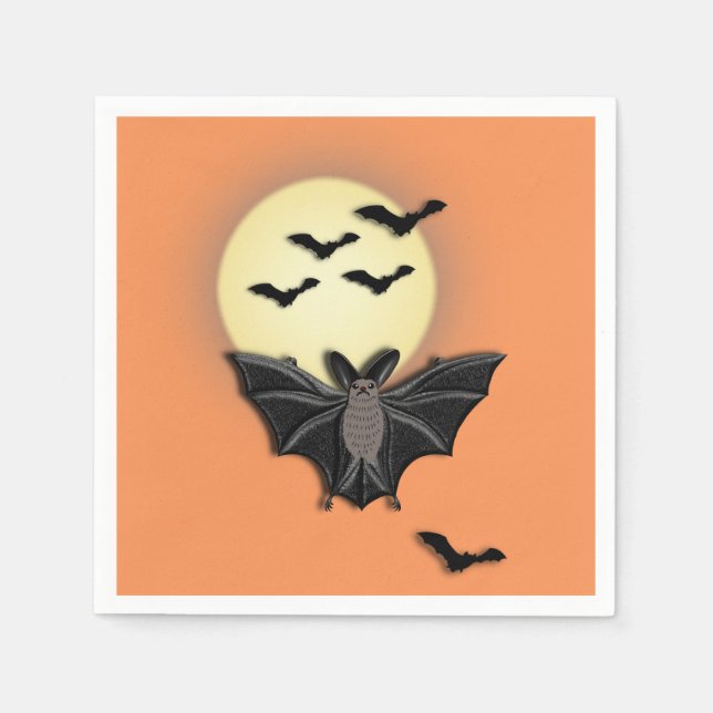 Halloween-Fledermäuse Serviette (Vorderseite)