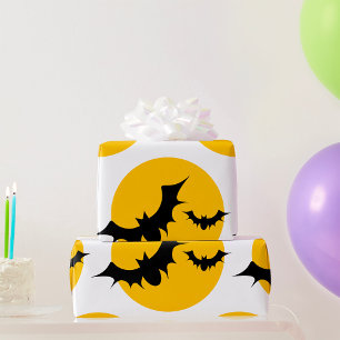 Halloween-Fledermäuse-Silhouette Vollmond Geschenkpapier