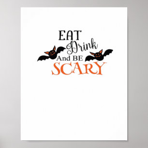 Halloween-Fledermäuse sind ein lustiger Grusel-Mem Poster