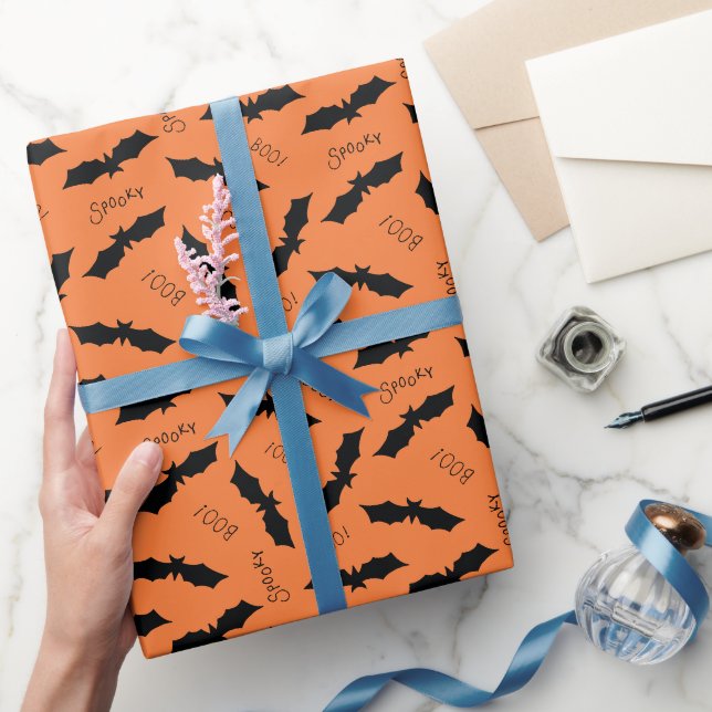 Halloween-Fledermausmuster Geschenkpapier (Schenken)