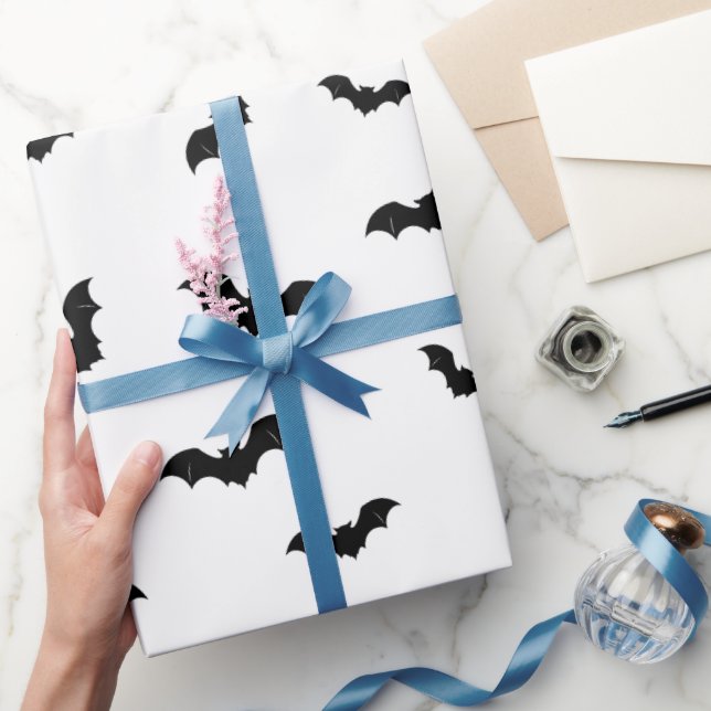 Halloween-Fledermausmuster Gruselig Geschenkpapier (Schenken)