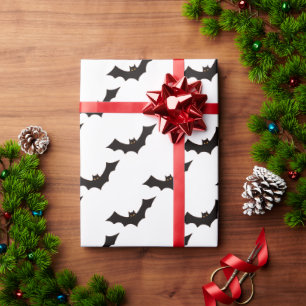 Halloween, Fledermausmuster, Trick oder Trete, Boo Geschenkpapier
