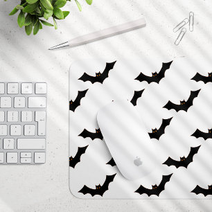 Halloween, Fledermausmuster, Trick oder Trete, Boo Mousepad