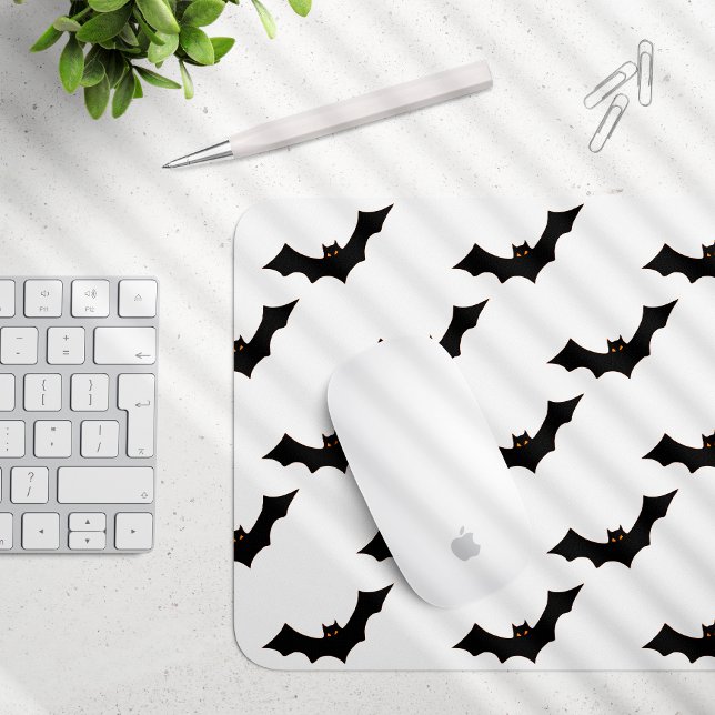 Halloween, Fledermausmuster, Trick oder Trete, Boo Mousepad (Von Creator hochgeladen)