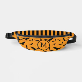 Halloween Flex Pattern Orange Black Monogram Bauchtasche