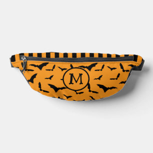 Halloween Flex Pattern Orange Black Monogram Bauchtasche