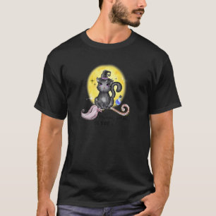 Halloween Fliege weg mit mir Mond Black Cat T-Shirt