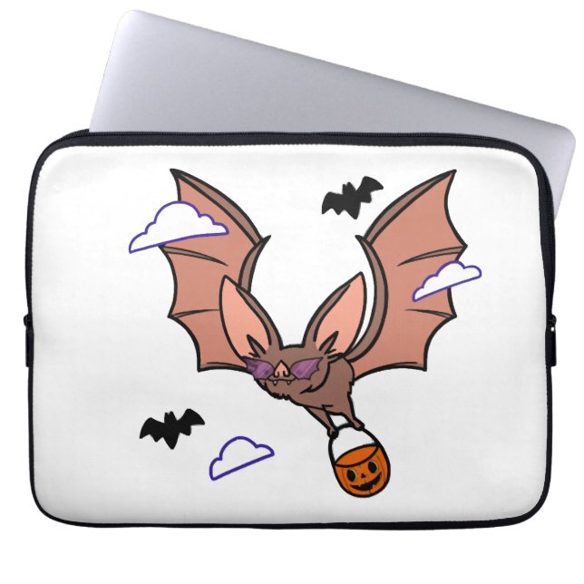 Halloween fliegende Fledermaus süß Laptopschutzhülle (Vorderseite)