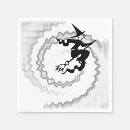 Halloween fliegender Hexenzauber wirbelt lustig Serviette