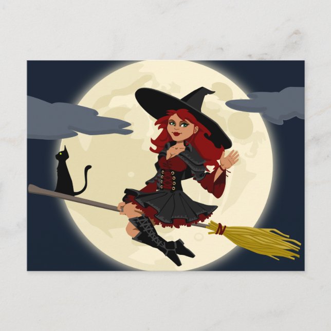 Halloween-Fliegenwitz Postkarte (Vorderseite)