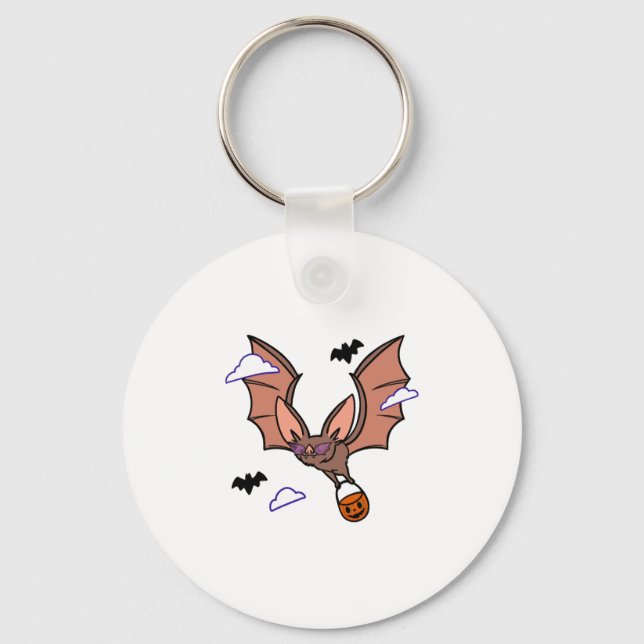 Halloween-Flieger niedlich Schlüsselanhänger (Vorderseite)