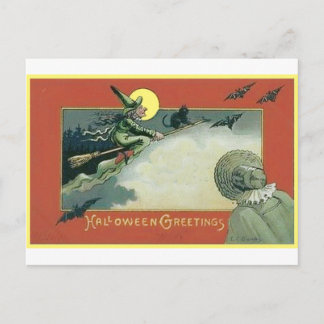 Halloween Fliegerwitze und Fledermäuse Postkarte