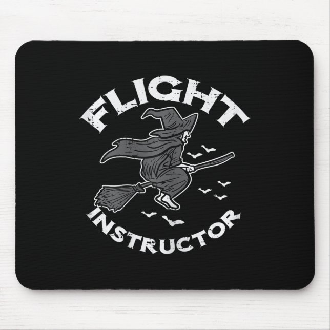 Halloween Flight Instructor Hexenkostüm Wo Mousepad (Vorne)