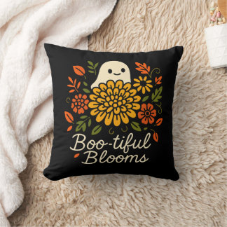 Halloween Floral Ghost - Fall Blume Spooky Kissen