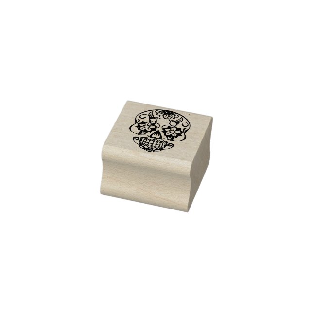 Halloween Floral Sugar Skull Gummistempel (Stempel)