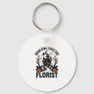 Halloween Florist Hexe Vintage Spukhaus T-Shirt Schlüsselanhänger