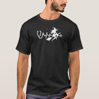 Halloween Flying Hexe Nurse Doktor Stethoscope He T-Shirt