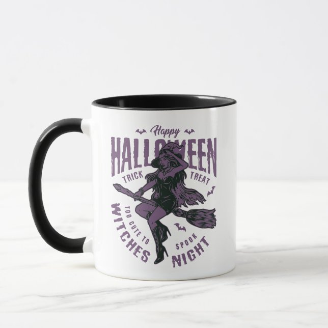 Halloween Flying Hexe Tasse - "Zu Niedlich, um zu  (Links)