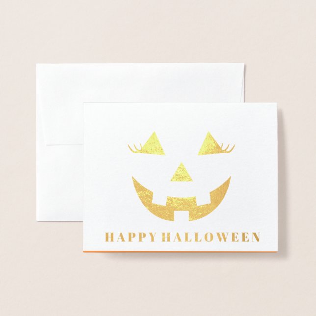 Halloween Foil Card Folienkarte (Vorderseite mit Umschlag)