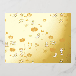 Halloween Folie Einladungspostkarte