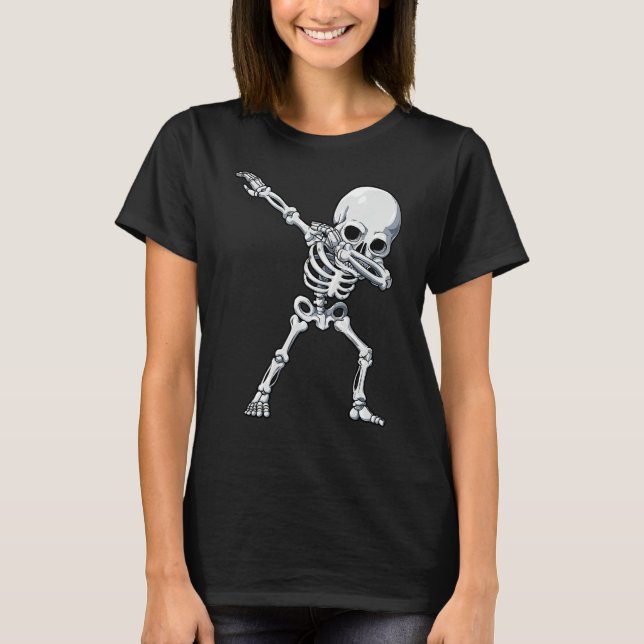 Halloween  for Boys Kids Dabbing Skeleton Costume T-Shirt (Vorderseite)