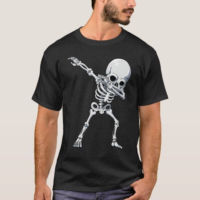 Halloween  for Boys Kids Dabbing Skeleton Costume T-Shirt (Vorderseite)