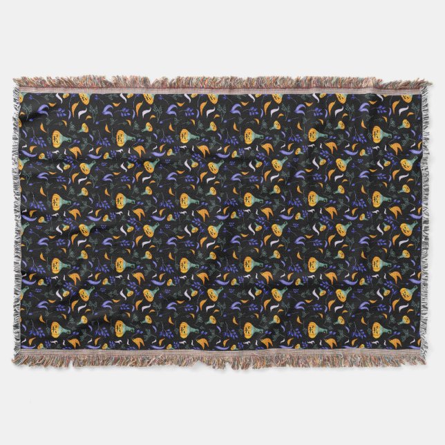 Halloween Forest Throw Decke (Vorderseite)