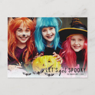 Halloween Foto Ankündigungspostkarte