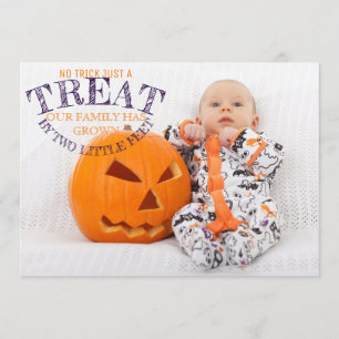 Halloween Foto Baby Birth Ankündigung